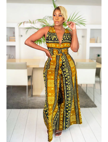 African Print Infinity Jumpsuit Chenge