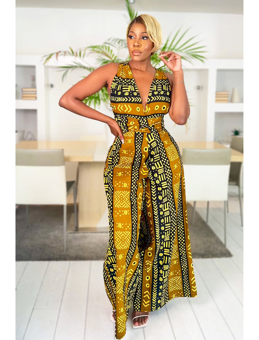 African Print Infinity Jumpsuit Chenge