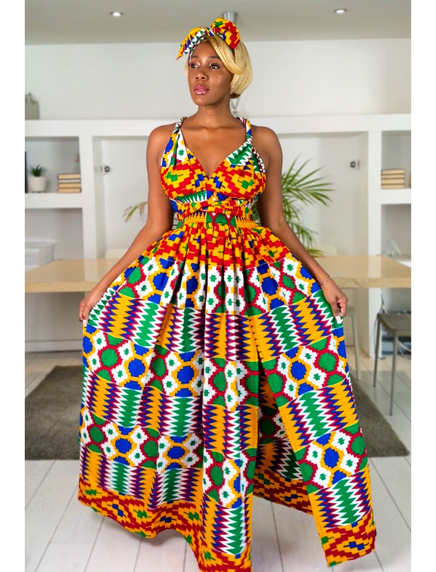 African Print Infinity Dress Chiedza