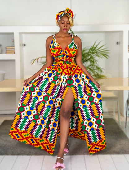 African Print Infinity Dress Chiedza