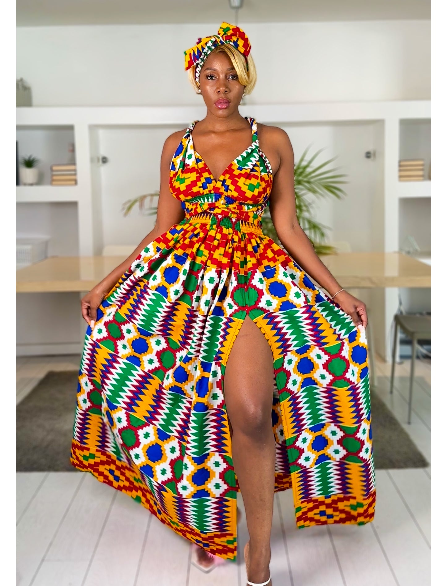 African Print Infinity Dress Chiedza
