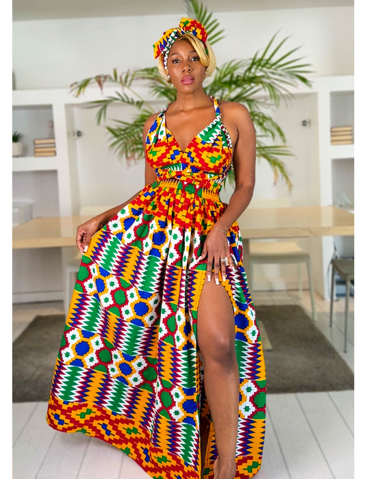 African Print Infinity Dress Chiedza