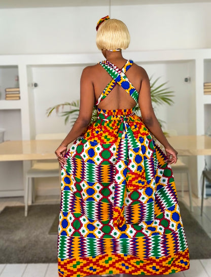 African Print Infinity Dress Chiedza