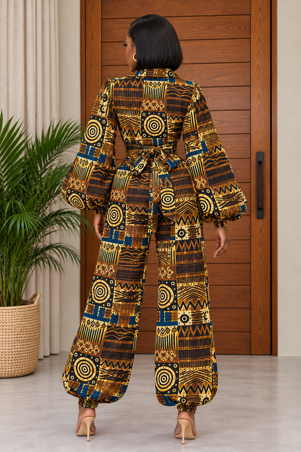 Luxe African Print Jumpsuit Amanda