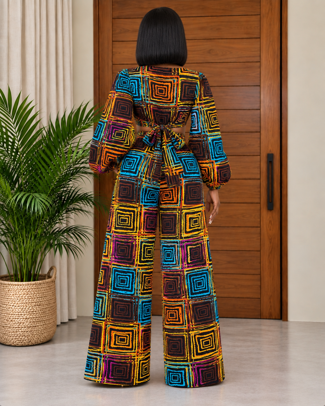 African Print Top & Trousers Set Mupani