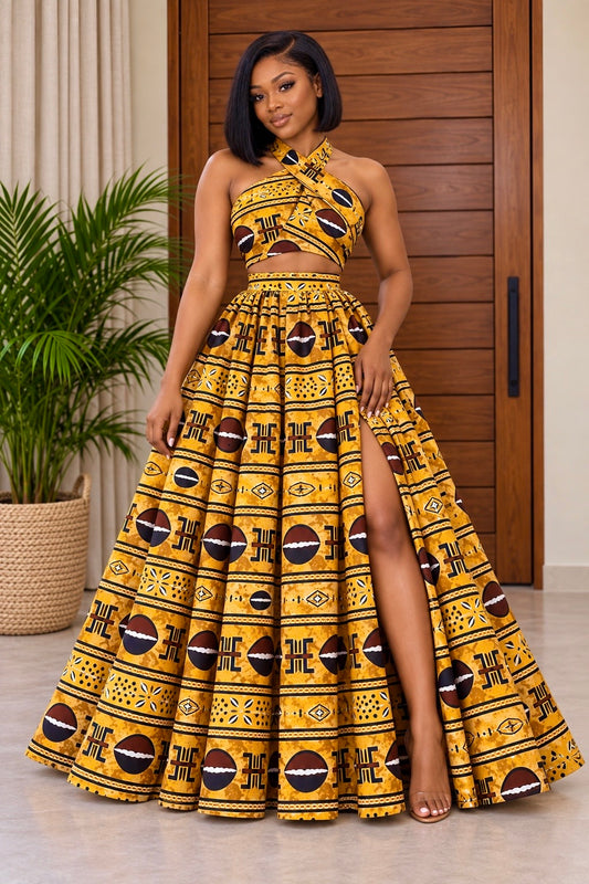 Beautiful African Print 2-Piece  Set Samira