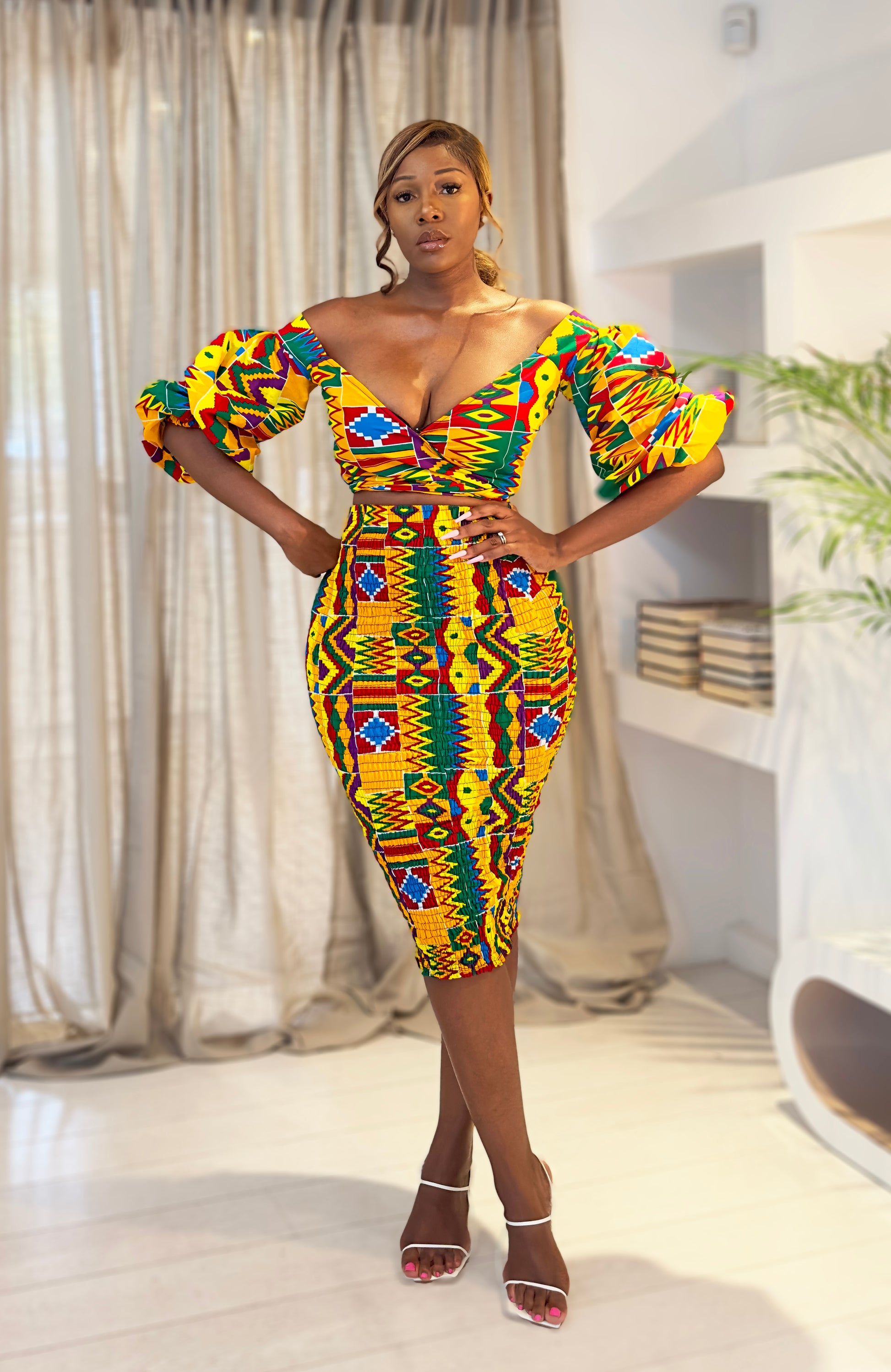 African Print Dress Set Kimora Karentino-Boutique African Print Dress Set Kimora Karentino-Boutique