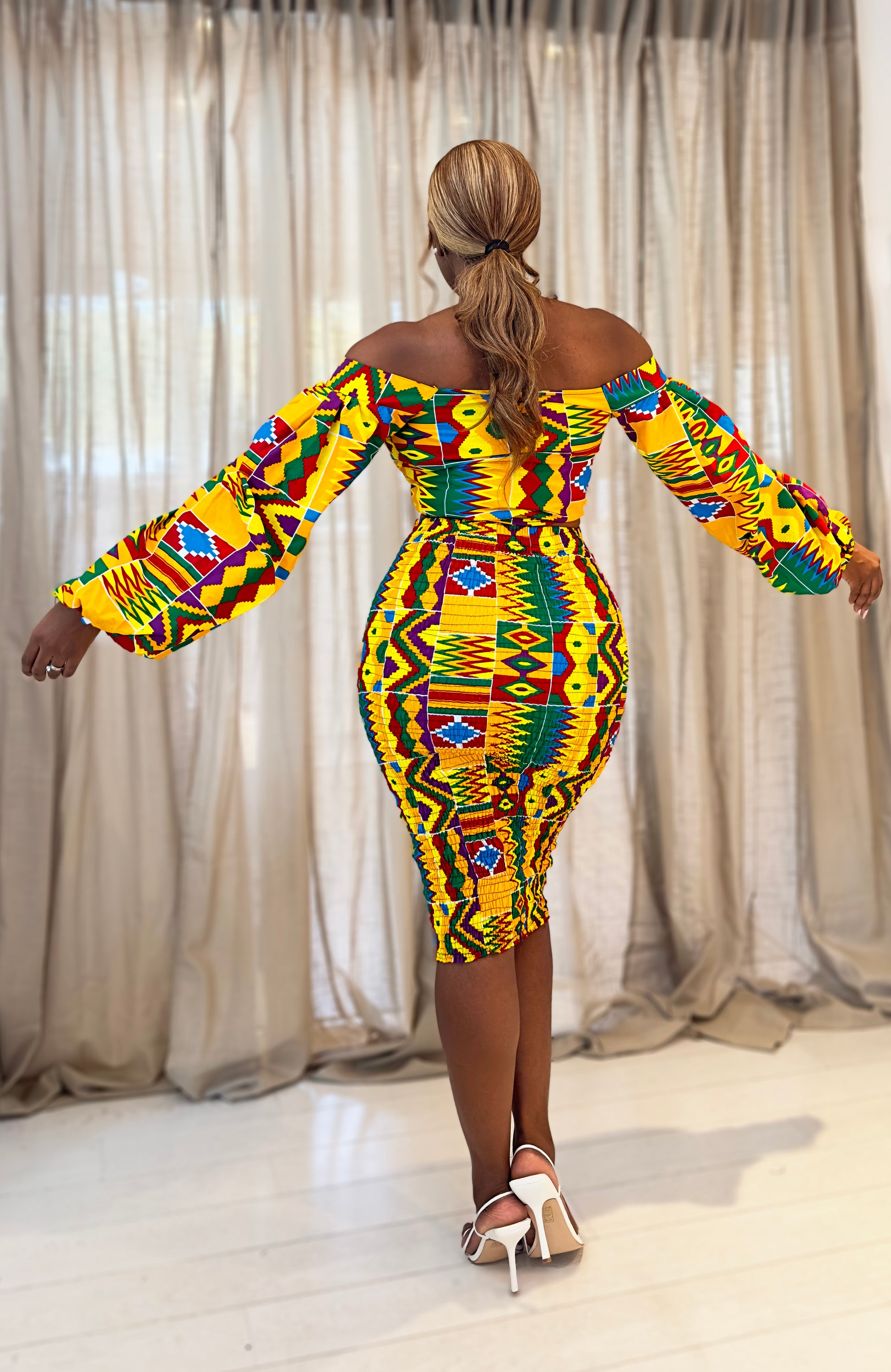 African Print Dress Set Kimora Karentino-Boutique African Print Dress Set Kimora Karentino-Boutique