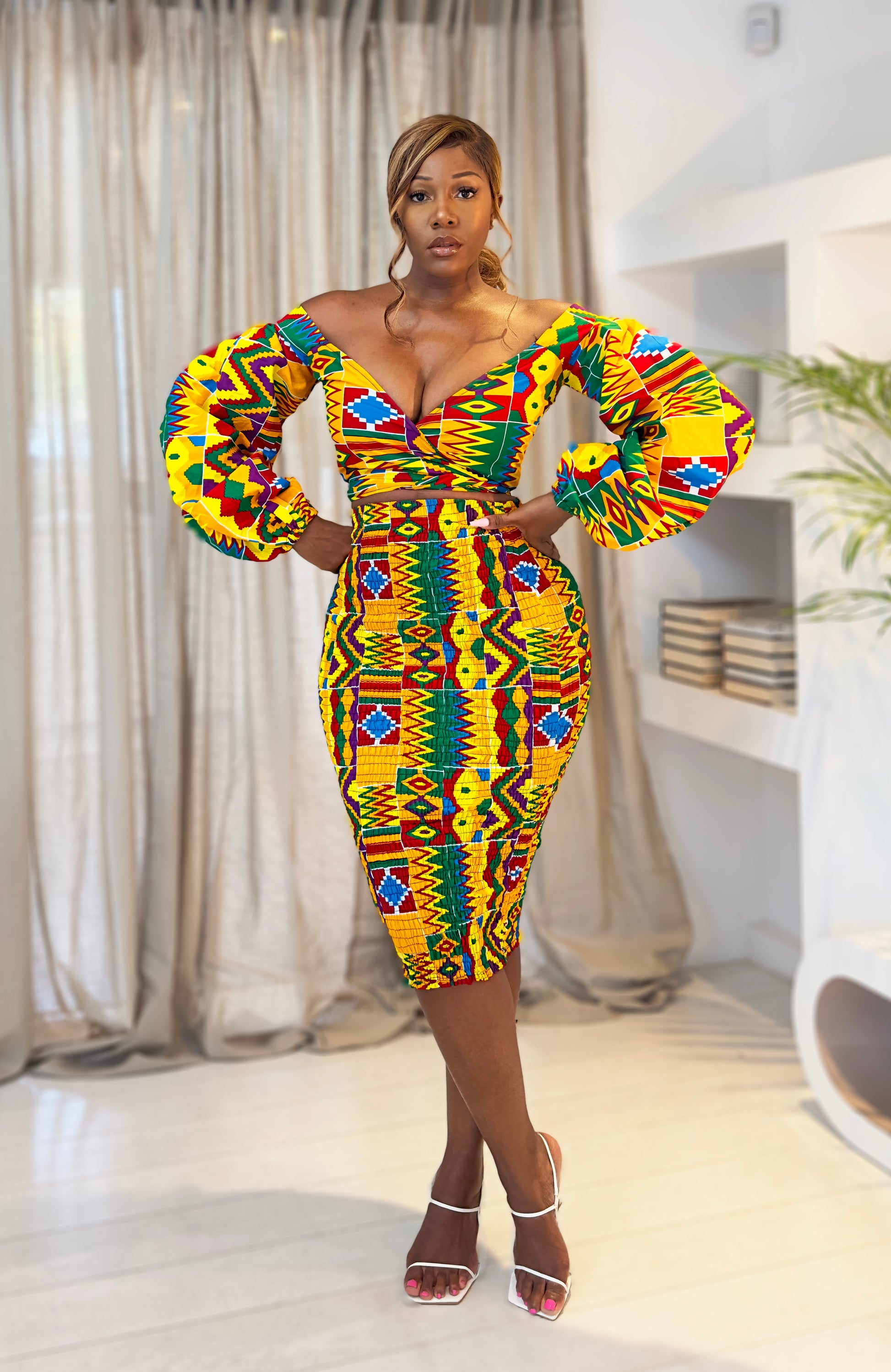 African Print Dress Set Kimora Karentino-Boutique African Print Dress Set Kimora Karentino-Boutique