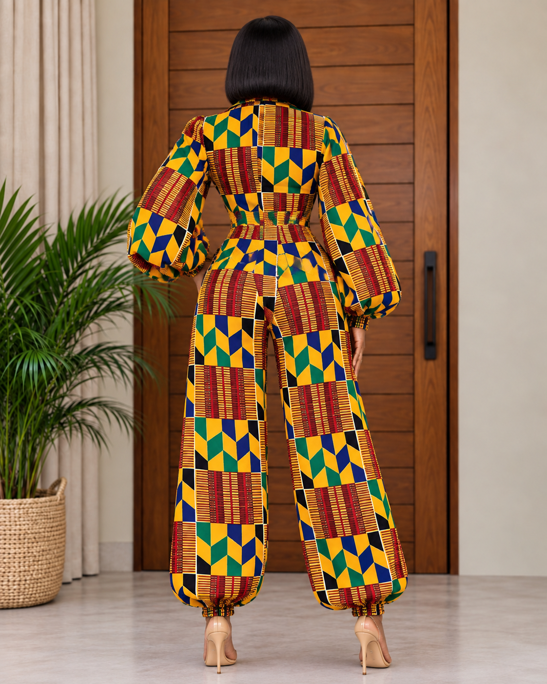 Luxe African Print Jumpsuit Nelia