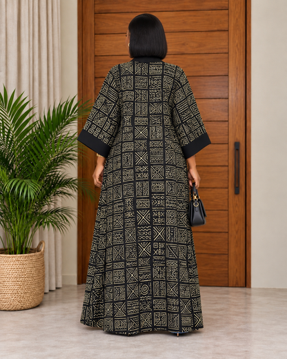 African Print Bogolan Kimono Nessi