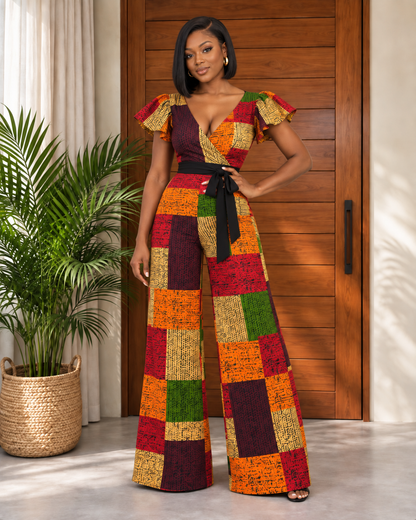 African Print Jumpsuit Rodha