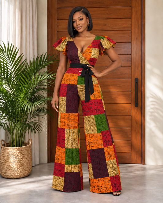 African Print Jumpsuit Rodha