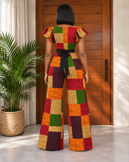 African Print Jumpsuit Rodha
