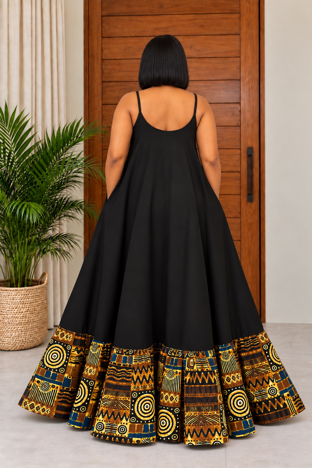 African Print Maxi Dress Balanci