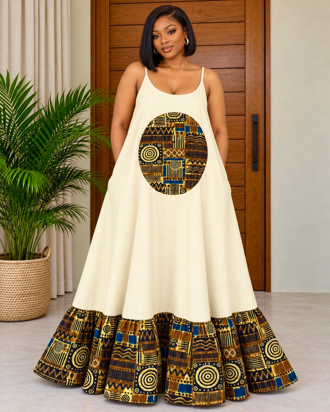 African Print Maxi Dress Richiana
