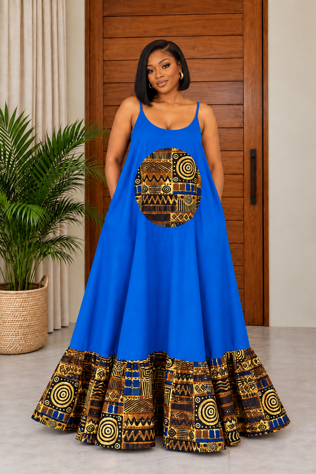African Print Maxi Dress Aliana