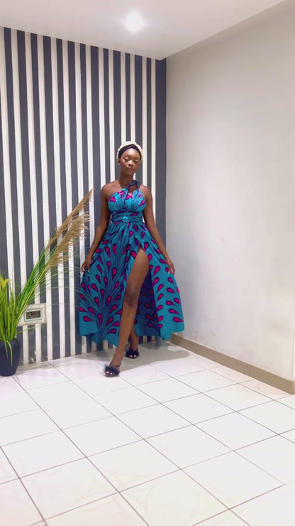 African Print Infinity Dress Dhali