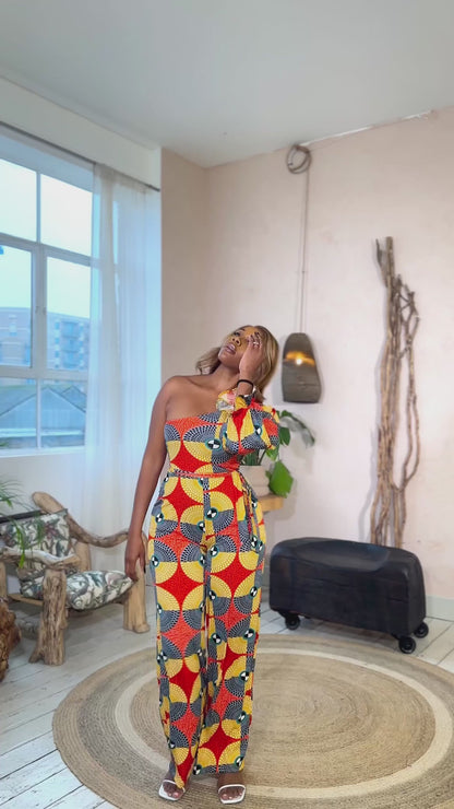 African Print Jumpsuit Tapenga