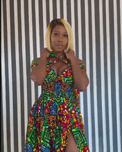 Load and play video in Gallery viewer, African Print Belle Rainbow Infinity Dress
