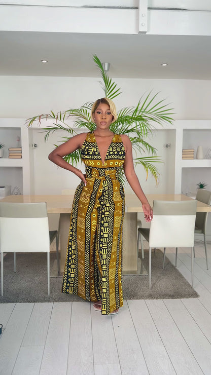 African Print Infinity Jumpsuit Chenge