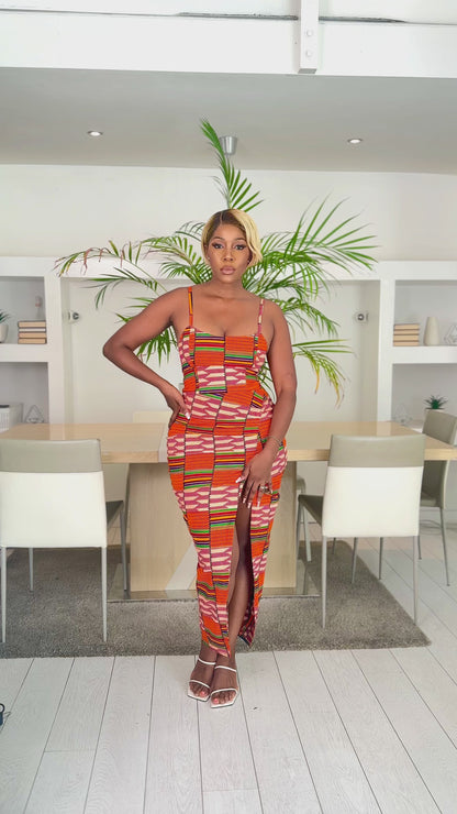 African Print Bodycon Dress Adesuwa