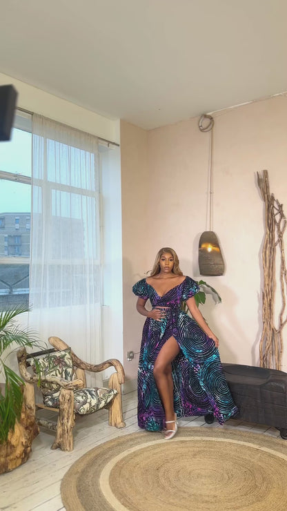 African Print 2-Piece Dress Set Dela
