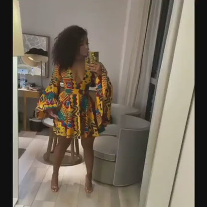 Kente African Print Dress Sasha