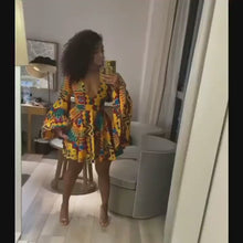 Load and play video in Gallery viewer, Kente African Print Dress Sasha
