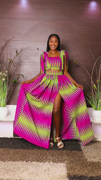 African Print Maxi Skirt & Top Imani