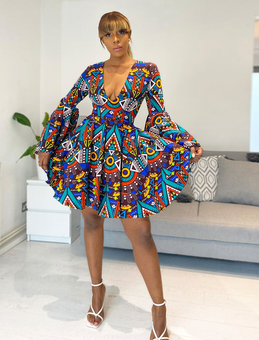 African Print Benina Dress