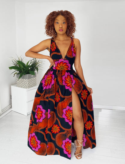 African Print Maxi Dress Lulu