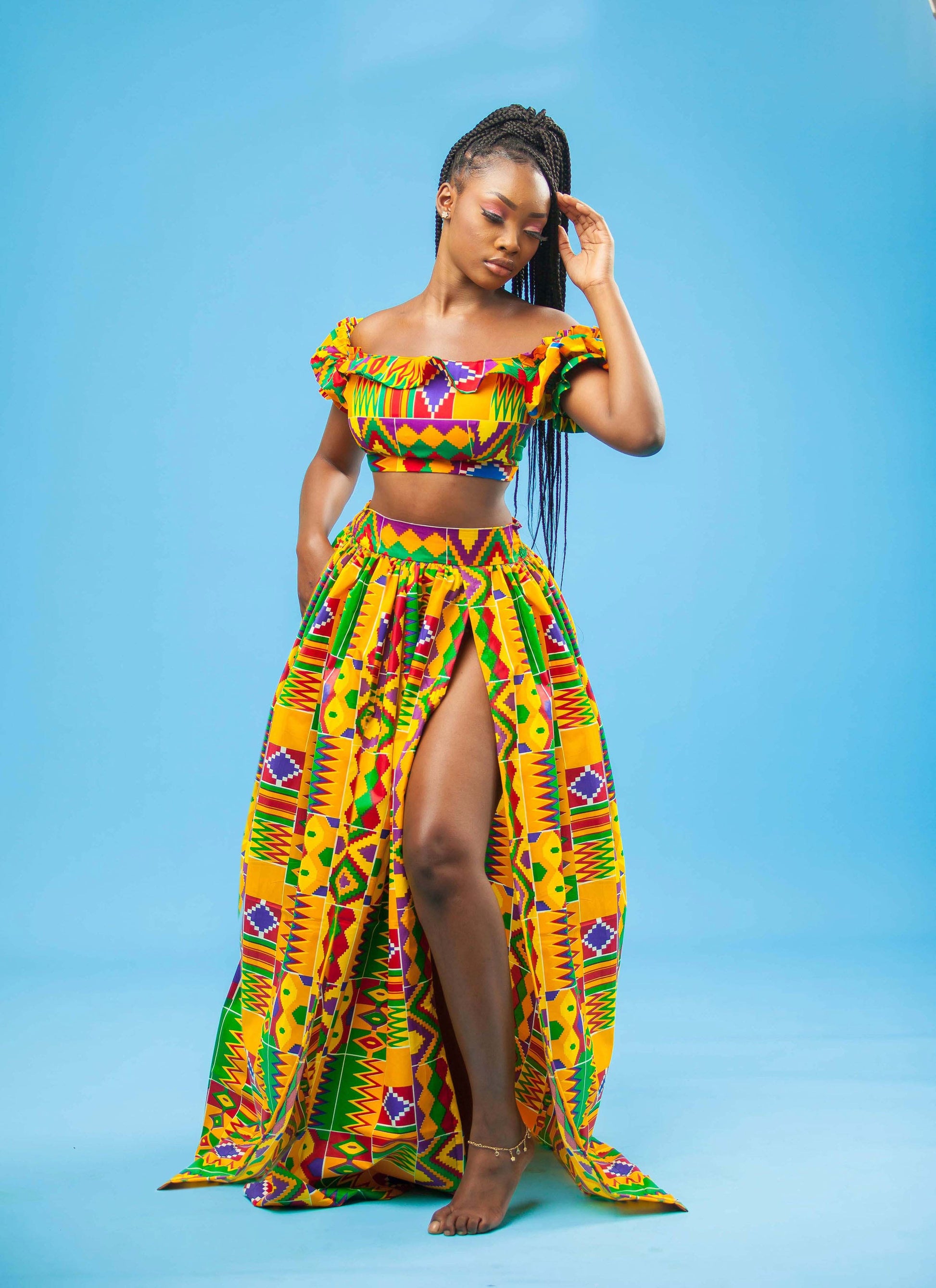 Modern Formal African Dresses African Print 2-Piece Set Adoma Karentino-Boutique Modern Formal African Dresses African Print 2-Piece Set Adoma Karentino-Boutique