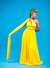 Load image into Gallery viewer, African Print Infinity Dress Sunflower
