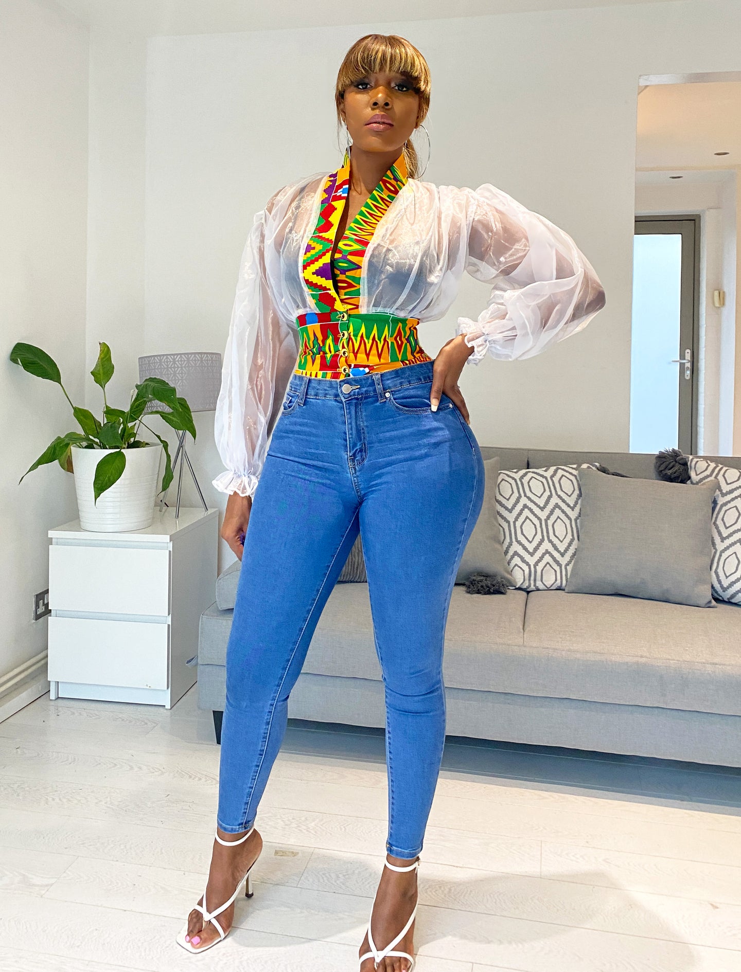 African Print Zara Blouse