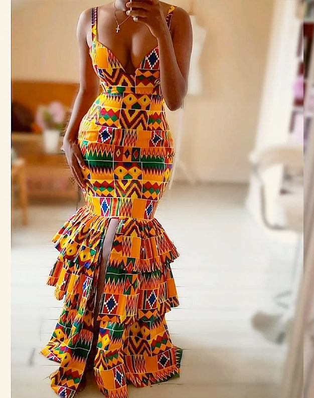 Long African Print Cocktail Dresses African Print Dress Jamila Long African Print Cocktail Dresses African Print Dress Jamila