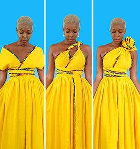 African Infinity Dress Sunflower