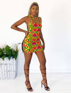 African Print Neti Party Dress
