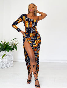 African Print Madina Slit Skirt & Top