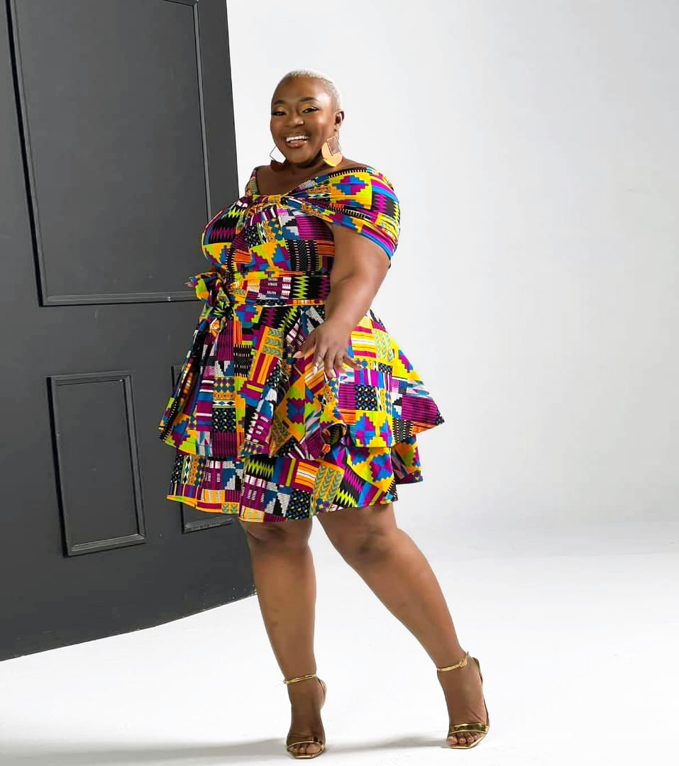 knee length dresses for ladies African Print Infinity Dress Kariba – Karentino-Boutique