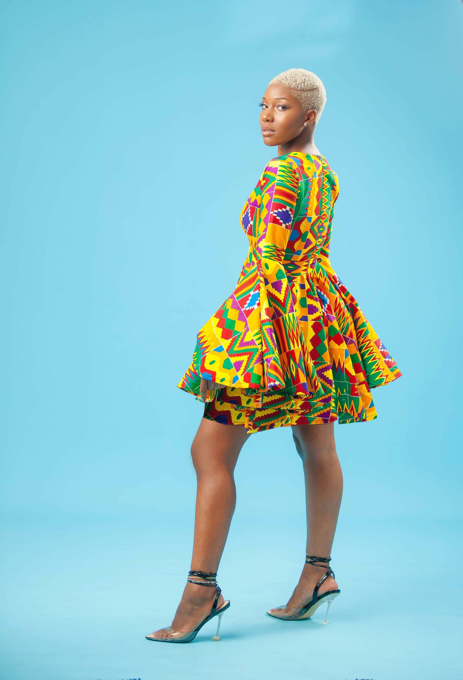 Kente African Print Dress Sasha Karentino-Boutique Kente African Print Dress Sasha Karentino-Boutique