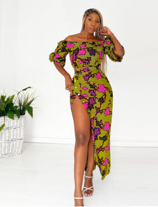 Sexy African print dress