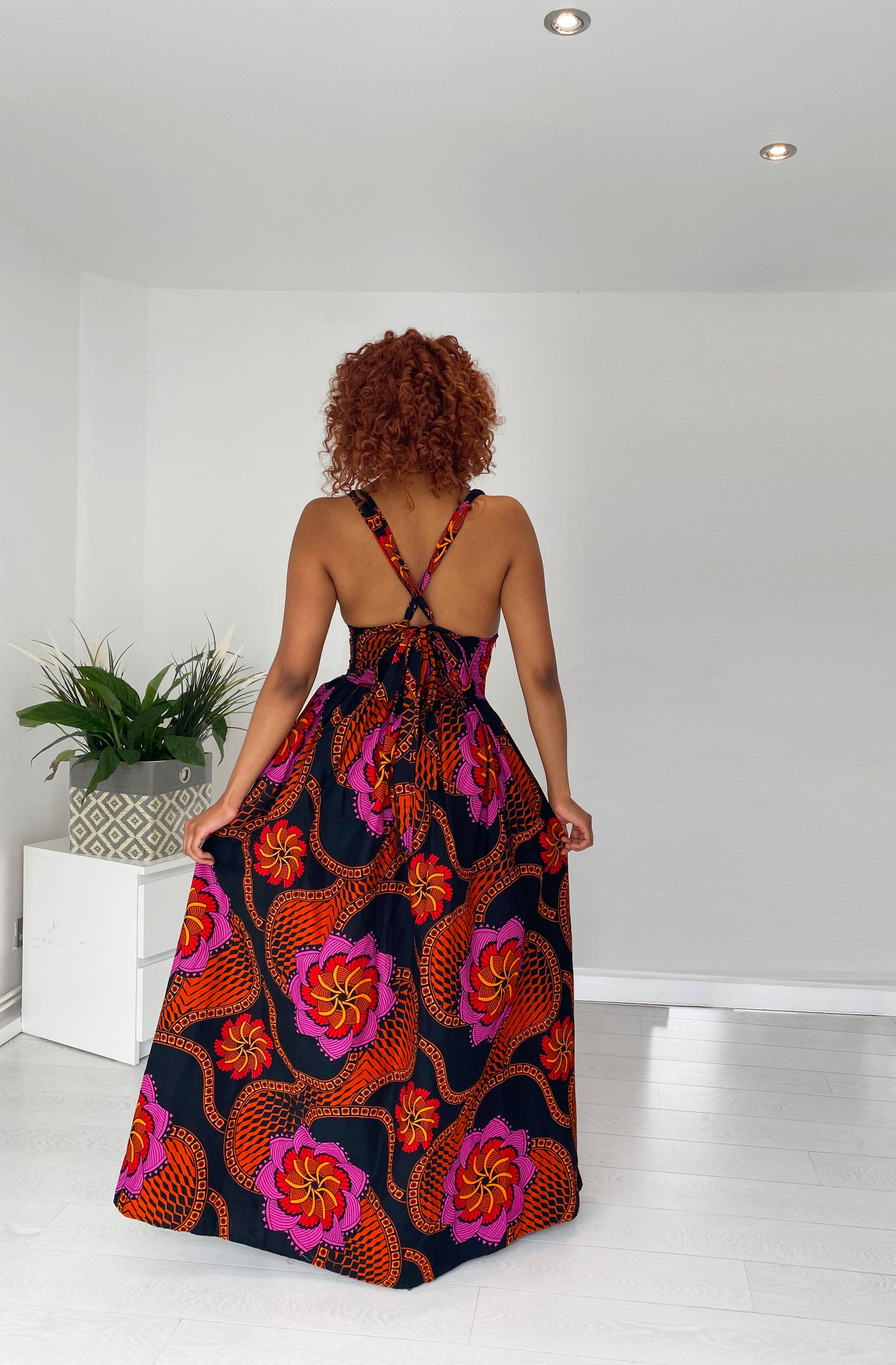 African Print Maxi Dress Lulu Karentino-Boutique African Print Maxi Dress Lulu Karentino-Boutique