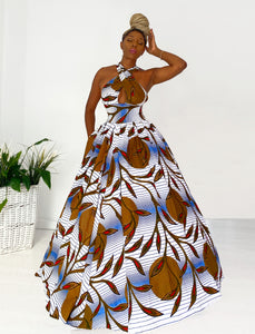 African Print Sarafina Multi Dress