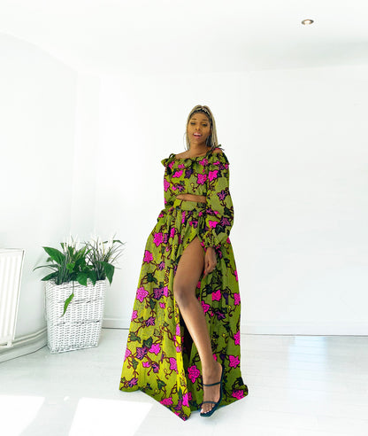 African Print 2-Piece Set Mahila