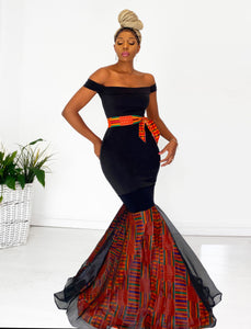 African Print Karenza Mermaid Dress
