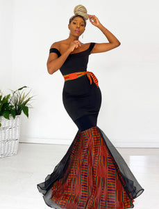 African Print Karenza Mermaid Dress