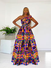 Load image into Gallery viewer, African Print Venenzia Infinity Maxi Dress
