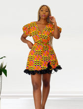 Load image into Gallery viewer, African Print Sofia Wrap Over Dress
