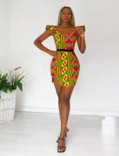 Load image into Gallery viewer, African print Nunu Top &amp; Skirt Set
